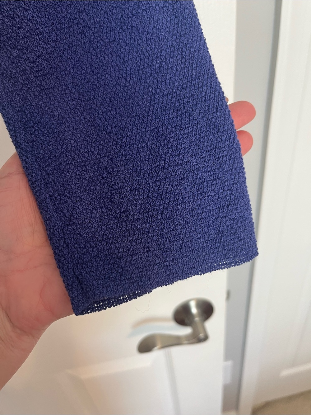 Eileen Fisher 100% Wool Open-Front Cropped Cardigan in Periwinkle Blue - Picture 5 of 8